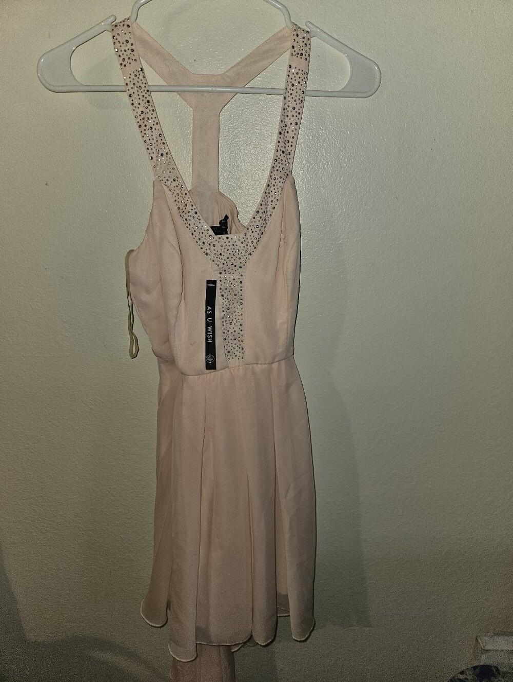 As U Wish Juniors Pink T Back Dress Size 3